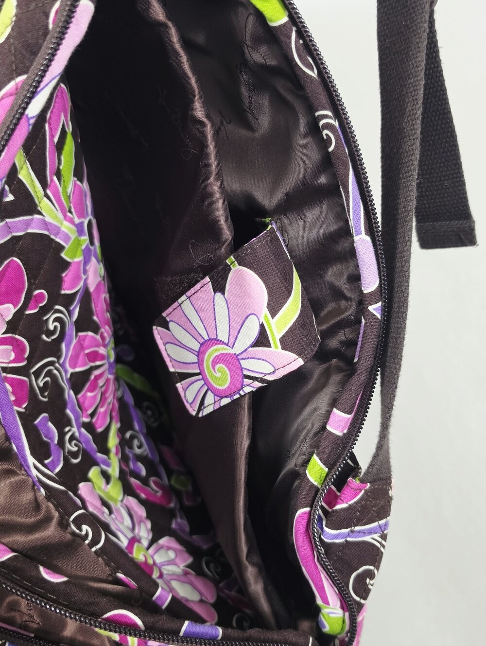 Vintage Vera Bradley Large Quilted Backpack/Laptop Bag - Picture 5 of 8